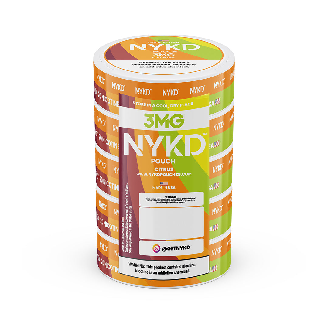 NYKD-3MG-CITRUS_6be39072-7095-43e0-ad82-b18797ccafb8 NYKD POUCH USA - Premium Nicotine Pouches - Citrus | Master Case - Image 1